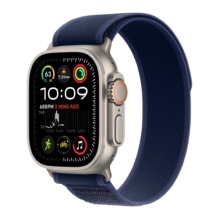 Apple Watch Ultra 2 49mm Natural Titanium Case with Blue Trail Loop S/M 2024 (MX4J3)