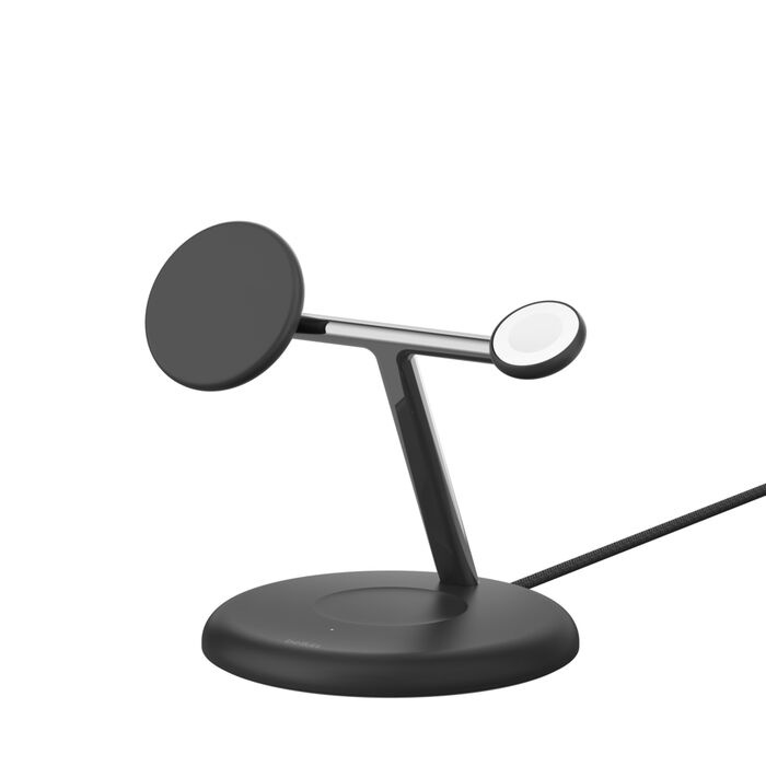 Беспроводная зарядка Belkin 3в1 Magnetic Qi2 15Вт Black (WIZ023VFBK) Беспроводная зарядка Belkin 3в1 Magnetic Qi2 15Вт Black (WIZ023VFBK)