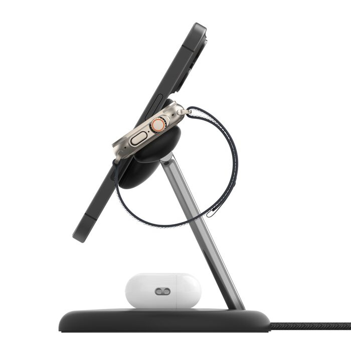 Беспроводная зарядка Belkin 3в1 Magnetic Qi2 15Вт Black (WIZ023VFBK) Беспроводная зарядка Belkin 3в1 Magnetic Qi2 15Вт Black (WIZ023VFBK)