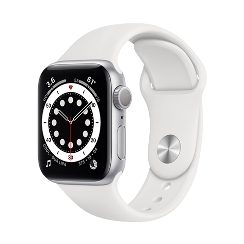 Apple Watch Series 6 40mm Silver Aluminum Case with White Sport Band (MG283) Apple Watch Series 6 40mm Silver Aluminum Case with White Sport Band (MG283)
