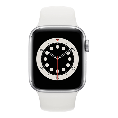 Apple Watch Series 6 40mm Silver Aluminum Case with White Sport Band (MG283) Apple Watch Series 6 40mm Silver Aluminum Case with White Sport Band (MG283)
