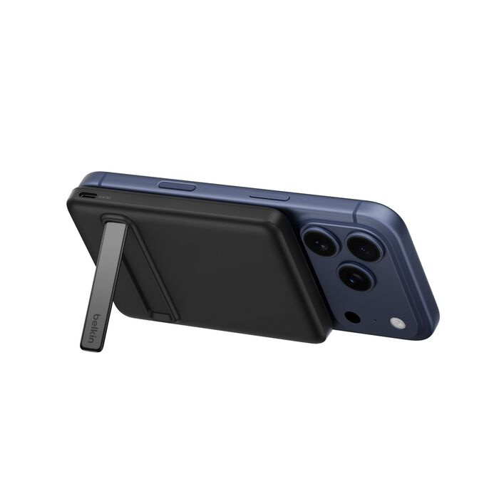 Зарядний пристрій Power Bank Belkin 5000мАh, 20W PD/Qi2 15W, Magnetic Kickstand (Black) (BPD011HQBK)
