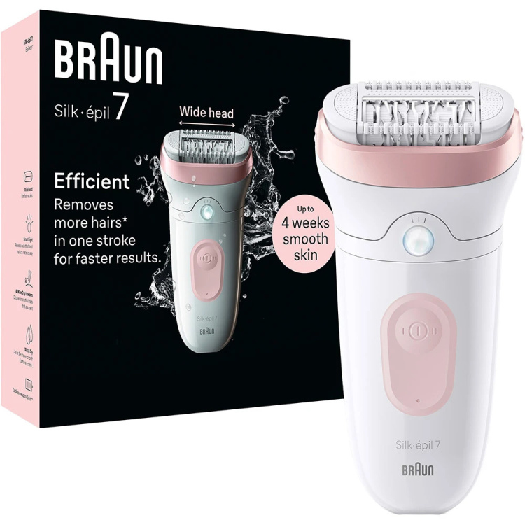 Епілятор Braun Silk-epil 7 Wet&Dry (SE 7-000) (White/Pink)