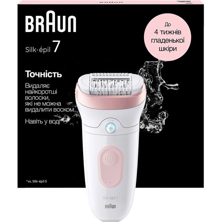 Епілятор Braun Silk-epil 7 Wet&Dry (SE 7-000) (White/Pink)