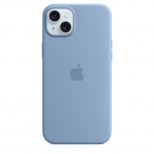 Silicone Case with MagSafe для iPhone 15 Plus (FoxConn) (Winter Blue)