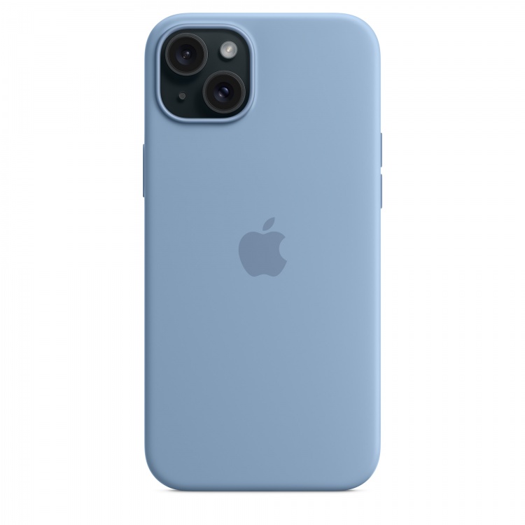 Silicone Case with MagSafe для iPhone 15 Plus (FoxConn) (Winter Blue)