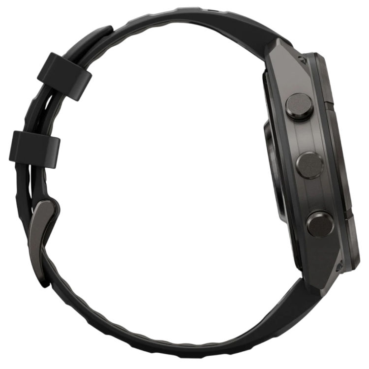 Garmin Fenix 9 Pro 47mm AMOLED Sapphire Carbon Gray DLC Titanium with Black/Pebble Gray Silicone Band (010-04336-15/16)