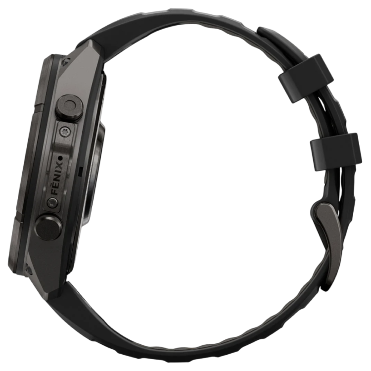 Garmin Fenix 9 Pro 47mm AMOLED Sapphire Carbon Gray DLC Titanium with Black/Pebble Gray Silicone Band (010-04336-15/16)