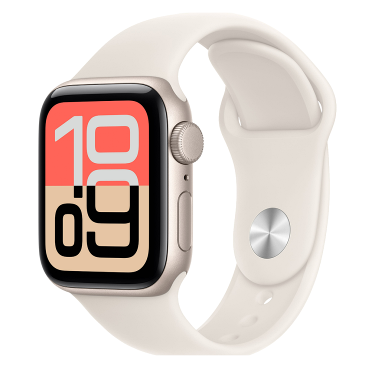 Apple Watch SE 4 GPS, 44mm Starlight Aluminum Case with Starlight Sport Band Apple Watch SE 4 GPS, 44mm Starlight Aluminum Case with Starlight Sport Band