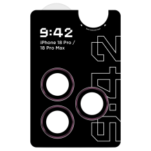 Захисне скло 9:42 для камери iPhone 18 Pro/18 Pro Max (Burgundy)
