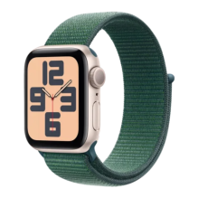 Apple Watch SE 2 GPS 44mm Starlight Aluminium Case w. Lake Green Sport Loop (MXEW3)
