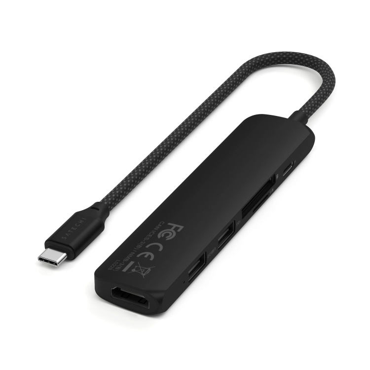 Адаптер Satechi 6-in-1 USB-C Slim Multiport Adapter 4K (ST-P6SS) Адаптер Satechi 6-in-1 USB-C Slim Multiport Adapter 4K (ST-P6SS)