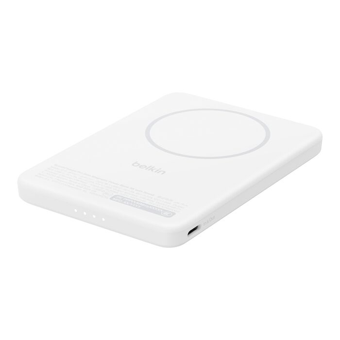 Зарядний пристрій Power Bank Belkin 5000мАh, 20W PD/Qi2 15W, Magnetic Kickstand (White) (BPD011HQWH)
