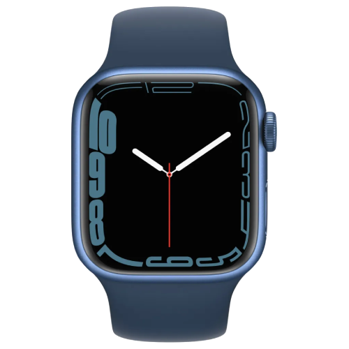 Apple Watch Series 7 45mm GPS Blue Aluminum Case With Blue Sport Band (MKN83)