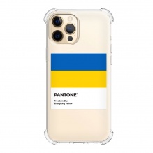 (C100) Чехол Ukraine для iPhone 12 Pro Max Flag Series (Transparent)