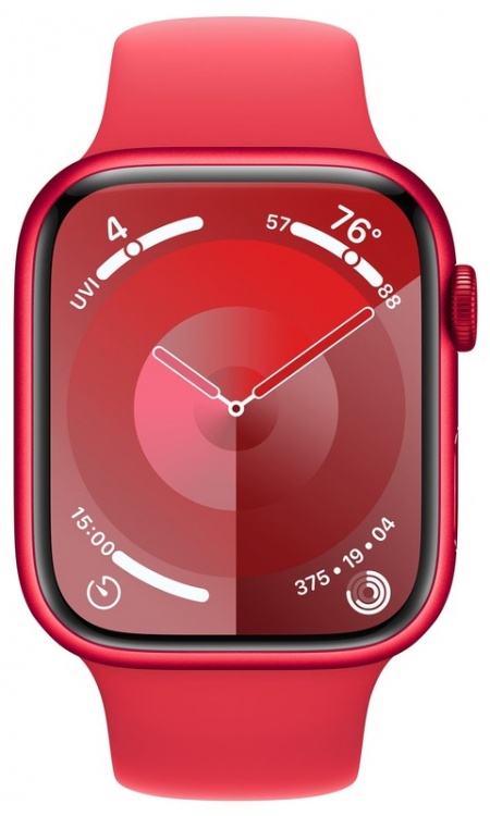 Apple Watch Series 9 41mm GPS (PRODUCT)RED Aluminum Case with Red Sport Band (S/M) MRXG3