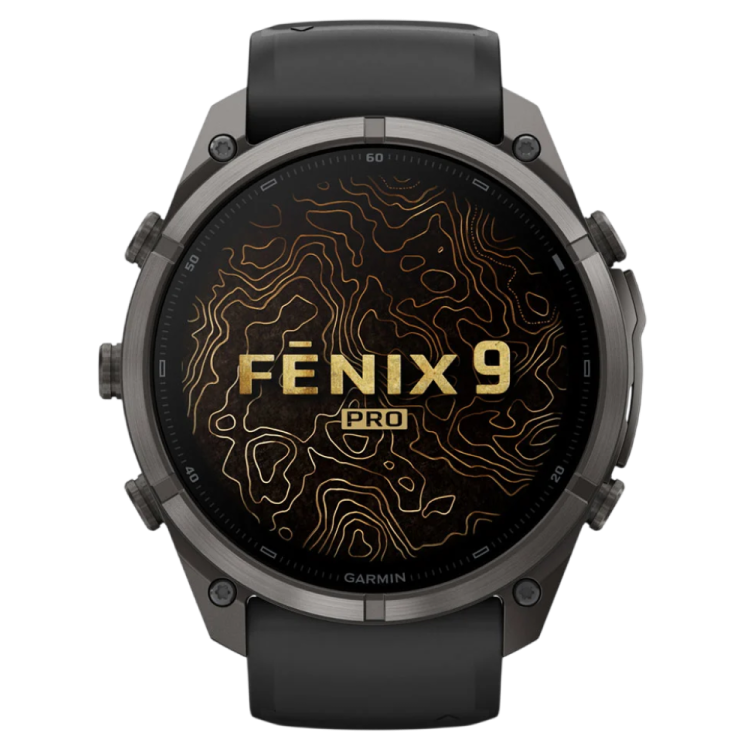 Garmin Fenix 9 Pro 51mm AMOLED Sapphire Carbon Gray DLC Titanium with Black/Pebble Gray Silicone Band (010-04337-15/16)