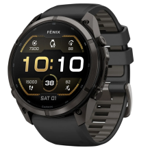 Garmin Fenix 9 Pro 51mm AMOLED Sapphire Carbon Gray DLC Titanium with Black/Pebble Gray Silicone Band (010-04337-15/16)