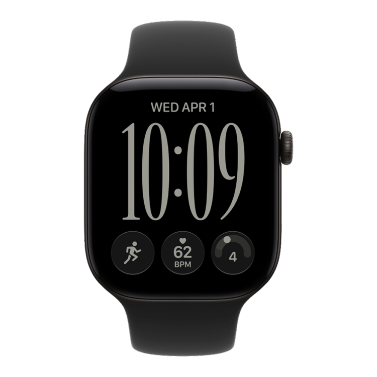 Apple Watch Series 12 GPS 42mm Black Aluminum Case with Black Sport Band - M/L