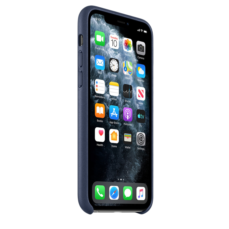Чехол Smart Leather Case для iPhone 11 Pro Max 1:1 Original (Midnight Blue)