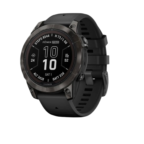 Garmin Fenix 7 Pro Sapphire Solar Carbon Gray DLC Titanium with Black Band (010-02777-10/11)