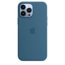 Silicone Case with MagSafe and Animation для iPhone 13 Pro Max (FoxConn) (Blue Jay)