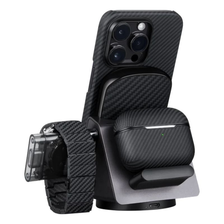 Бездротова зарядка Pitaka MagEZ Slider 2 Twill (Black/Grey)