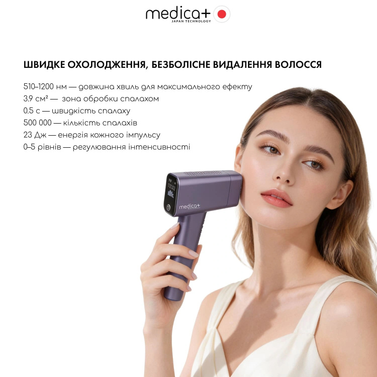 Фотоепілятор охолоджуючий MEDICA+ ICE PRO 10X (Purple) (60432) Фотоепілятор охолоджуючий MEDICA+ ICE PRO 10X (Purple) (60432)