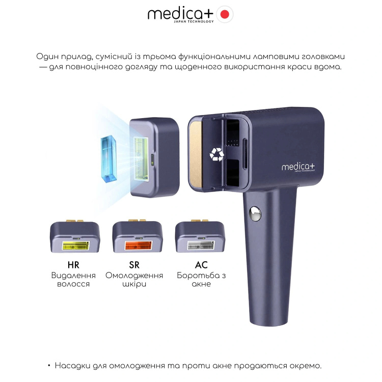 Фотоепілятор охолоджуючий MEDICA+ ICE PRO 10X (Purple) (60432) Фотоепілятор охолоджуючий MEDICA+ ICE PRO 10X (Purple) (60432)