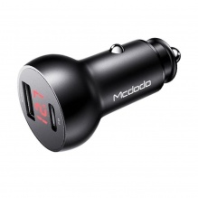 Прикурювач McDodo USB + USB-C 30w with Digital Display Mushrooms Series (Black)