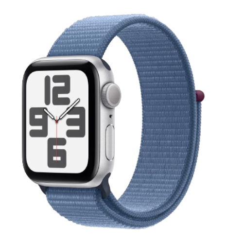 Apple Watch SE 2 40mm GPS Silver Aluminum Case with Winter Blue Sport Loop (MRE33)