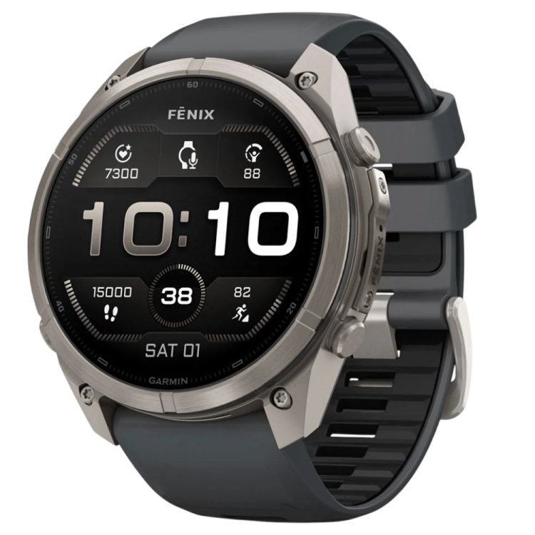 Garmin Fenix 9 Pro 51mm AMOLED Sapphire Titanium with Graphite/Black Silicone Band (010-04337-25/26)