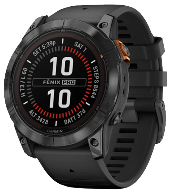 Garmin Fenix 7X Pro Solar Slate Gray with Black Band (010-02778-00/01)