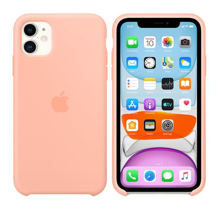 Чехол Smart Silicone Case для iPhone 11 Original (FoxConn) (Grapefruit)