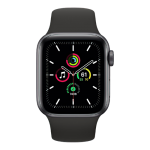 Apple Watch SE 44mm Space Gray Aluminum Case with Black Sport Band (MYDT2) бу Apple Watch SE 44mm Space Gray Aluminum Case with Black Sport Band (MYDT2) бу