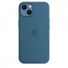 Silicone Case with MagSafe and Animation для iPhone 13 (FoxConn) (Blue Jay)