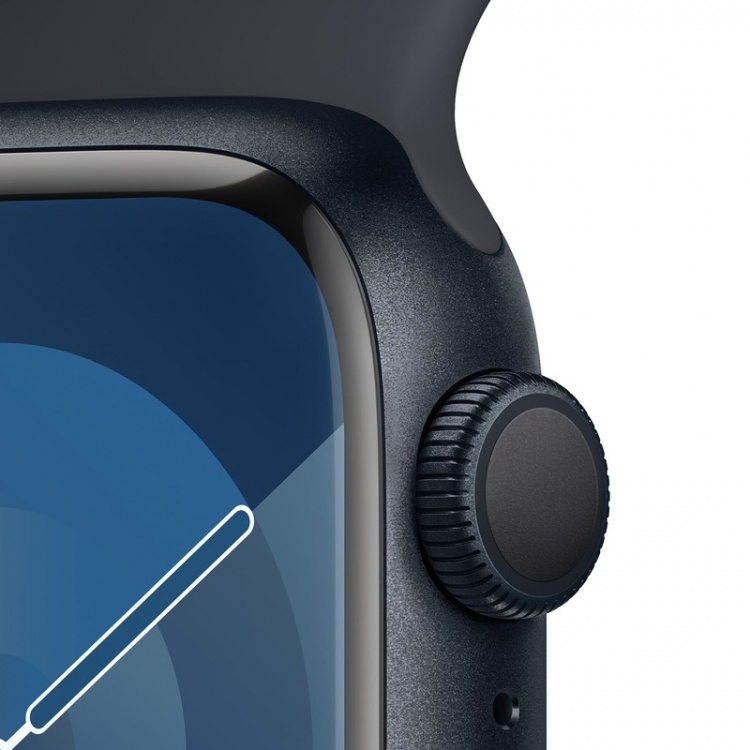 Apple Watch Series 9 41mm GPS Midnight Aluminum Case with Midnight Sport Band (S/M) MR8W3