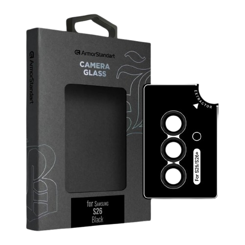 Захисне скло для камери ArmorStandart Supreme Black Icon для Samsung S26+ (Black)