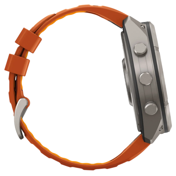 Garmin Fenix 9 Pro 51mm AMOLED Sapphire Titanium with Autumn Orange/Spark Orange Silicone Band (010-04337-05/06)