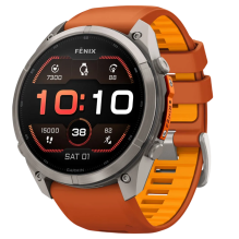 Garmin Fenix 9 Pro 51mm AMOLED Sapphire Titanium with Autumn Orange/Spark Orange Silicone Band (010-04337-05/06)