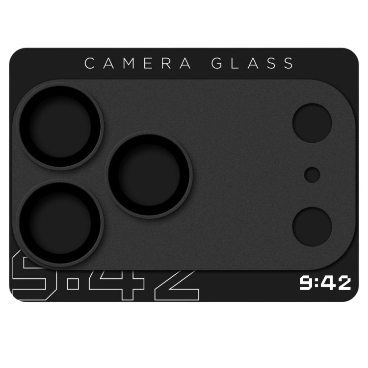 Захисне скло 9:42 Full Cover для камери iPhone 18 Pro Max (Black)