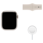 Apple Watch Series 7 45mm GPS Starlight Aluminum Case With Starlight Sport Band (MKN63) Apple Watch Series 7 45mm GPS Starlight Aluminum Case With Starlight Sport Band (MKN63)