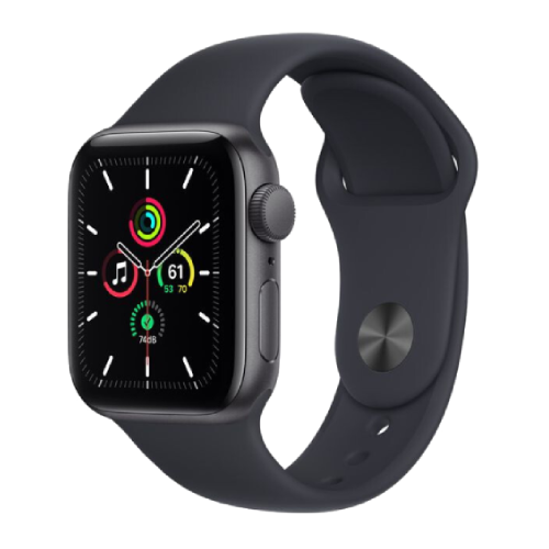 Apple Watch SE GPS 40mm Space Grey Aluminium Case with Midnight Sport Band (MKQ13)
