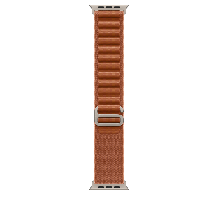 Ремінець Apple Alpine Loop для Apple Watch 49/46/45/44mm Terra Cotta - L - Natural Titanium