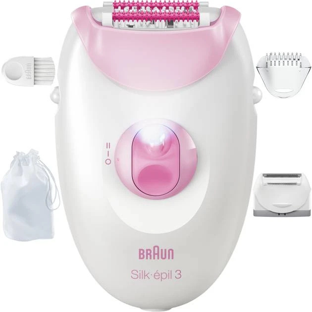 Эпилятор Braun Silk-epil 3 (White/Pink) (SE 3-033)