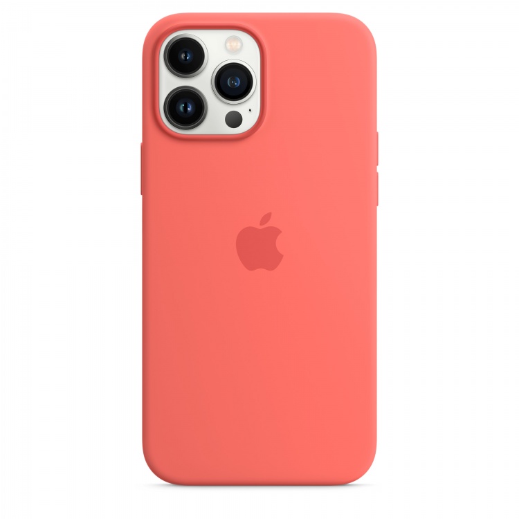 Silicone Case with MagSafe and Animation для iPhone 13 Pro Max (FoxConn) (Pink Pomelo)