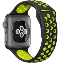 Ремешок для Apple Watch 38/40mm Nike Sport Series 1:1 Original (Black-Green)