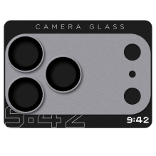 Захисне скло 9:42 Full Cover для камери iPhone 18 Pro Max (Silver)