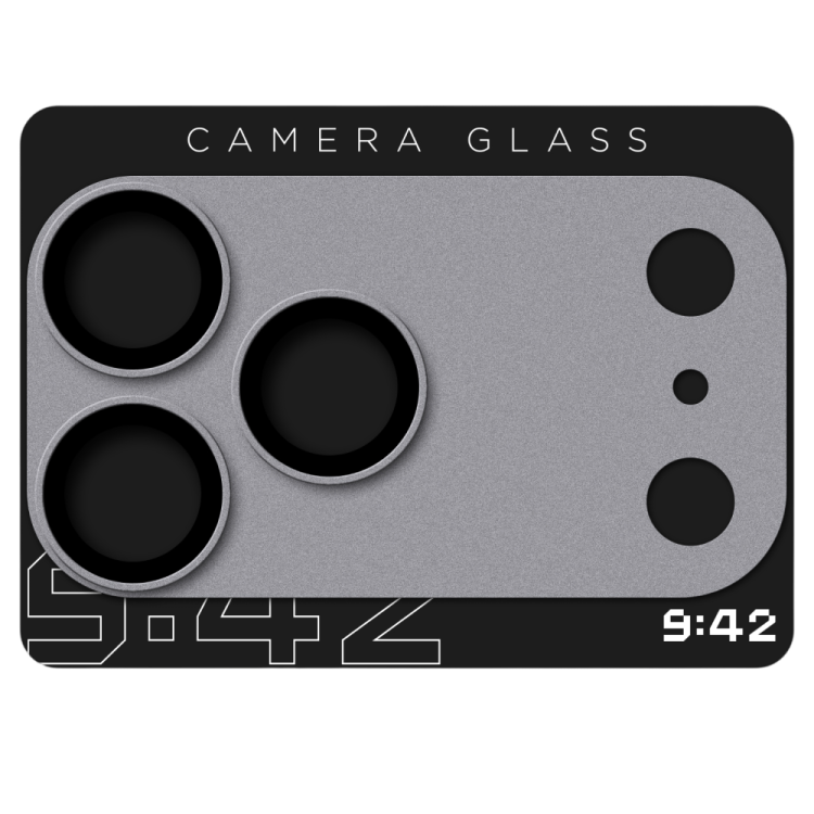 Захисне скло 9:42 Full Cover для камери iPhone 18 Pro Max (Silver)