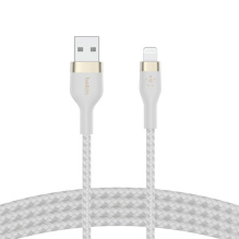 Кабель Belkin Braided Silicone Lightning 1m White (CAA010BT1MWH)